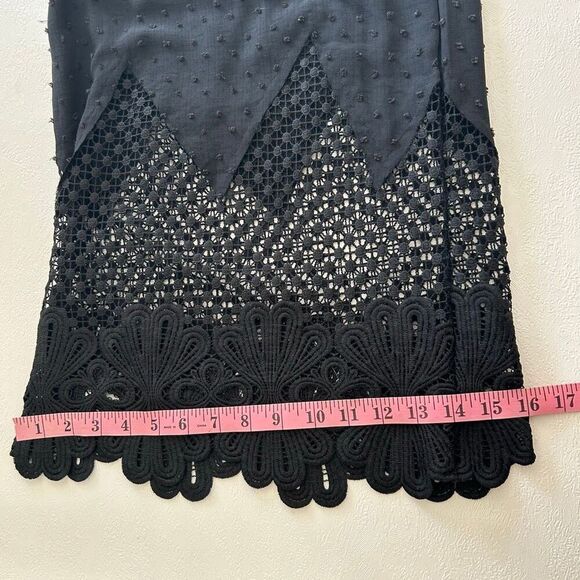 Miss Me NWT Black Swiss Dot Crochet Wide Leg Pants Size Large - Picture 12 of 15